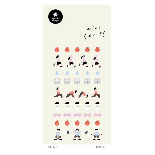 Suatelier Mini Series Stickers - Deco.15 (Workout)