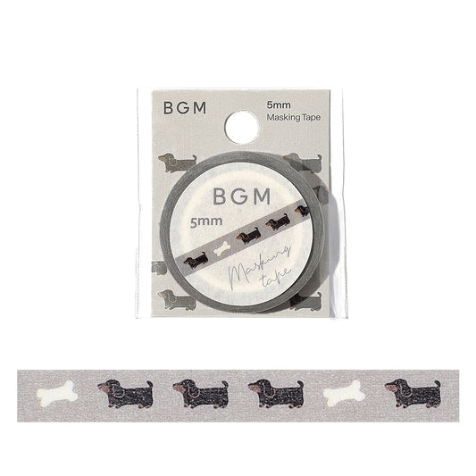 BGM Foil Stamping Masking Tape: Life - Dachshunts