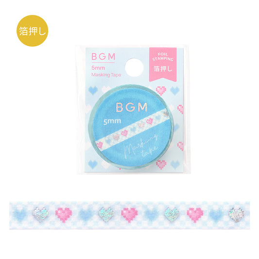 BGM Foil Stamping Masking Tape: Life - Pounding Heart