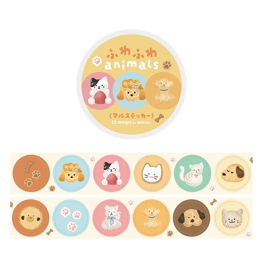 BGM Roll Sticker: Fluffy Animals