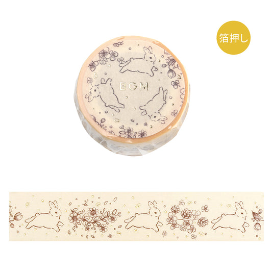 BGM Foil Stamping Masking Tape: Rabbit Country - Fairy Tale