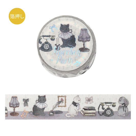 BGM Foil Stamping Masking Tape: Fairy Tale Party - Silver Gray