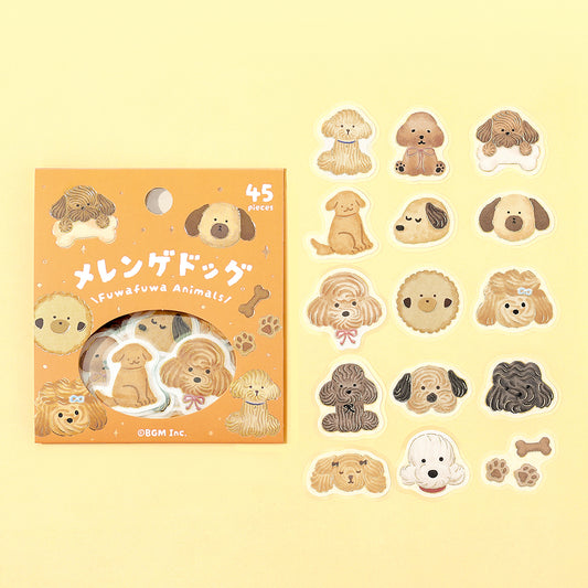 BGM Foil Stamping Flake Seal: Fluffy Animals - Meringue Dog