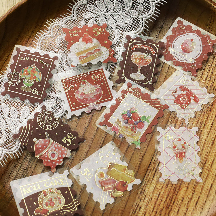 BGM Foil Stamping Flake Seal: Cafe Alamode - Post Office Red