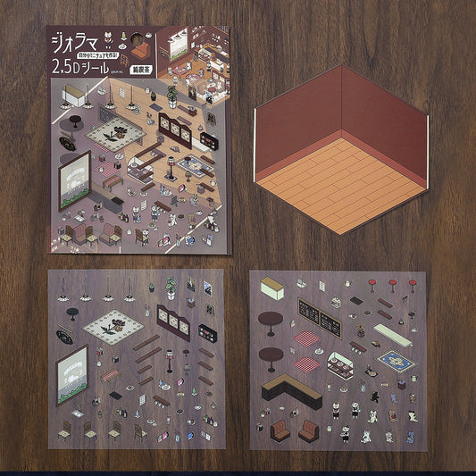 BGM Diorama 2.5D Seat Seal - Coffee Shop