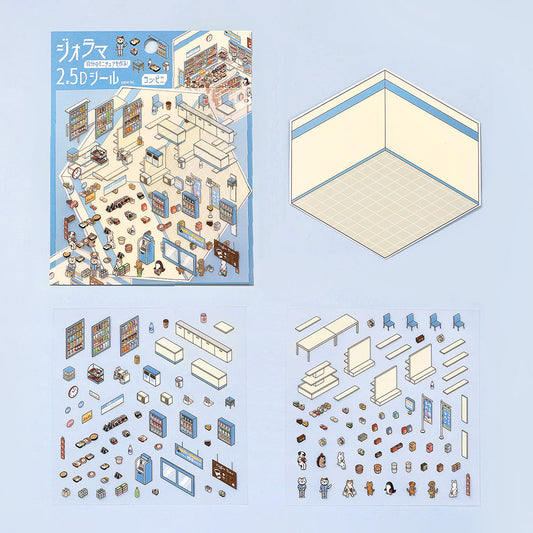 BGM Diorama 2.5D Seat Seal - Convenience Store
