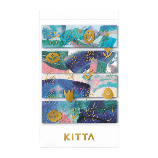KITTA Washi Tape - Collage Message (Gold Foil)