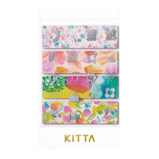 KITTA Washi Tape - Collage Suisai (Silver Foil)