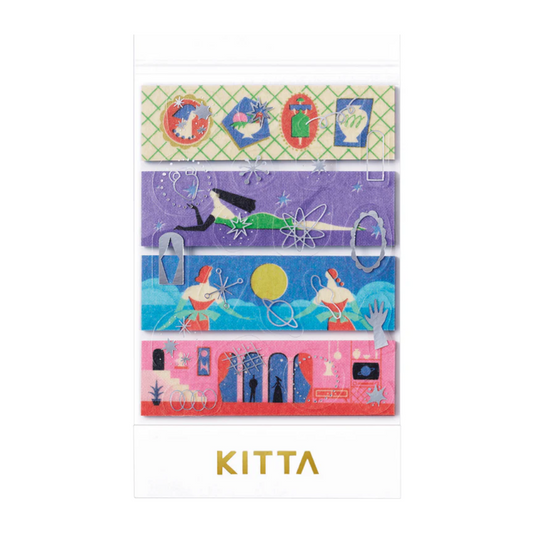 KITTA Washi Tape - Collage Waxy (Silver Foil)