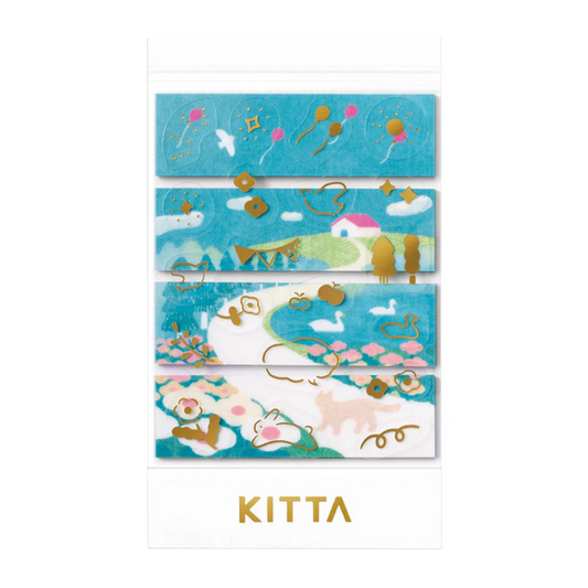KITTA Washi Tape - Collage Oka (Gold Foil)