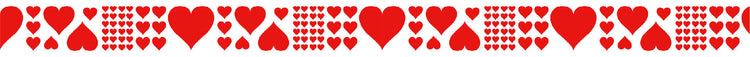 MT 1P Kamoi Washi Tape - Heart Red