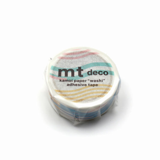 MT 1P Kamoi Washi Tape - Wavy Pastel