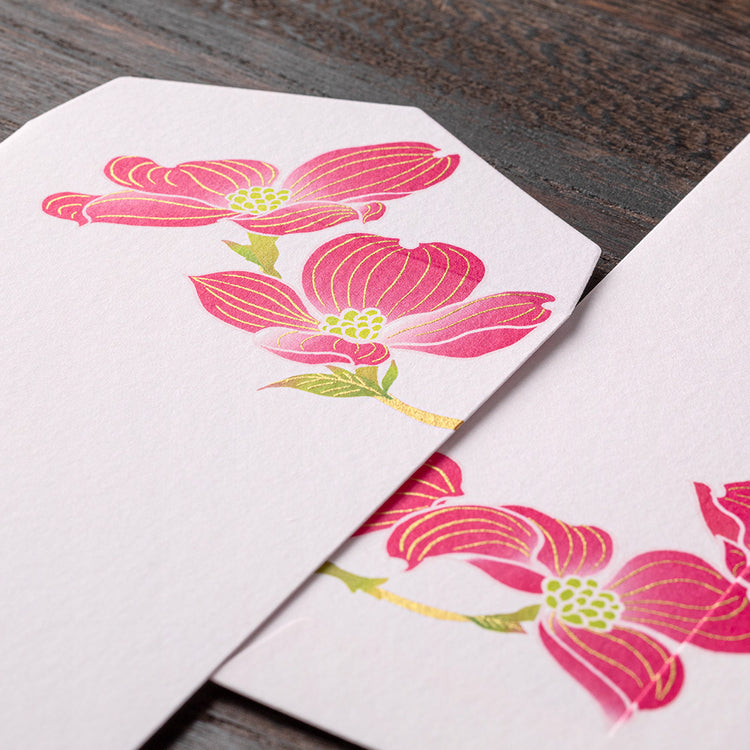 Midori Envelope - Silk-printing Flowering Dogwood