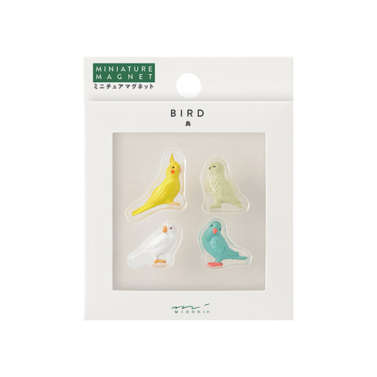Midori Miniature Magnet - Bird B (Set of 4)