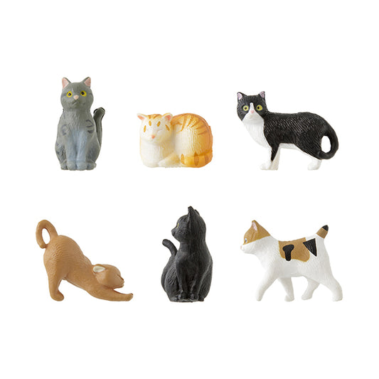 Midori Miniature Magnet - Cat C (Set of 6)