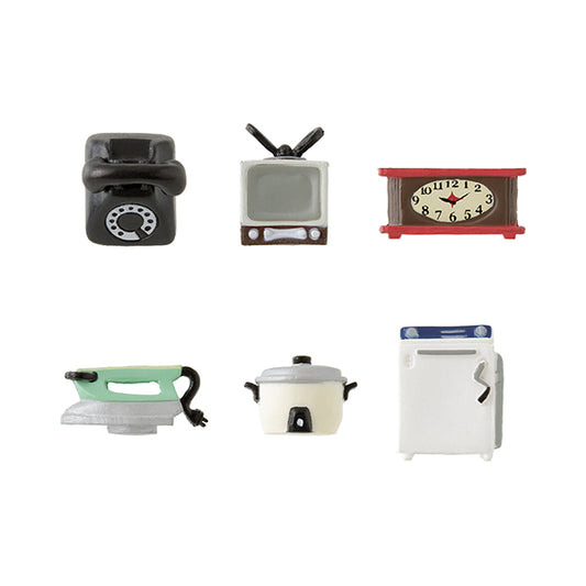 Midori Miniature Magnet - Retro Appliances B (Set of 6)