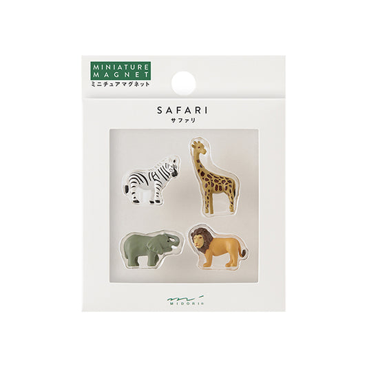Midori Miniature Magnet - Safari B (Set of 4)