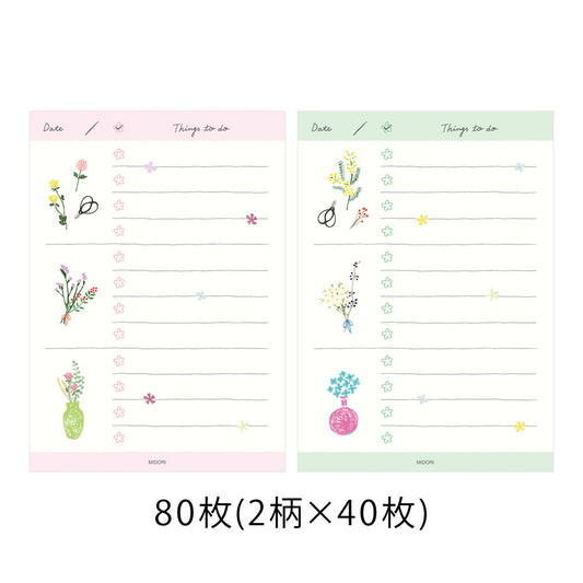 Midori To Do Memo Pad Dried Flower