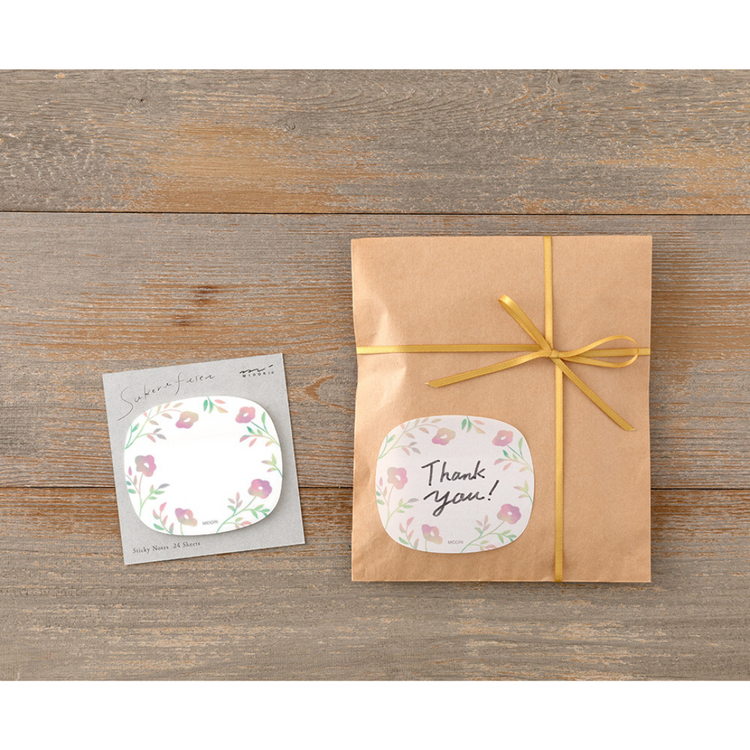 Midori Sticky Notes - Transparency Flower Pink