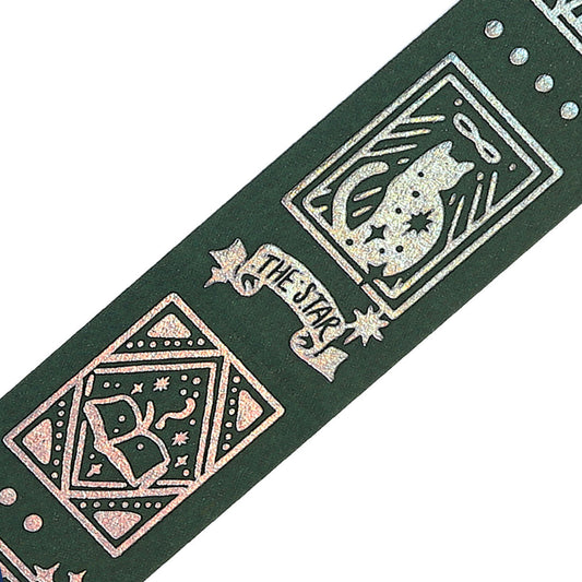 A roll of BGM washi tape from the Grimoire of Stars collection, Spirit edition with shimmering foil details.
