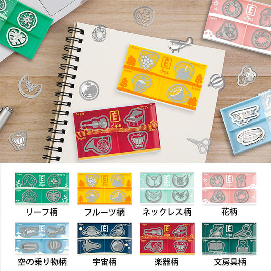 Midori E-Clips Paper Clip Etching Clips Leaf / Fruit / Necklace / Flower / Space / Stationery
