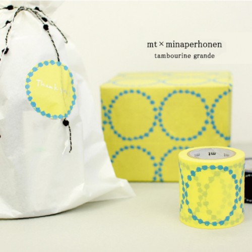 MT x Mina Perhonen Washi Tape Tambourine Grande・Yellow