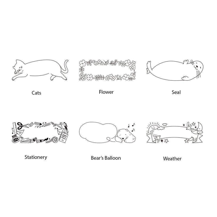 Midori Paintable Stamp Pre-Inked Half Size Weather