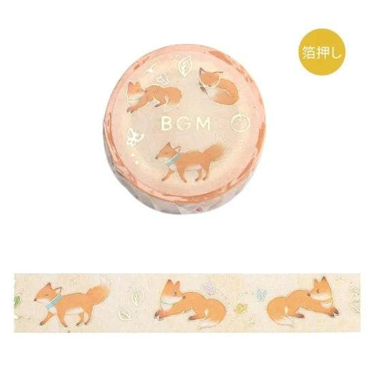 BGM Foil Stamping Masking Tape: Life - Leaves and Fox