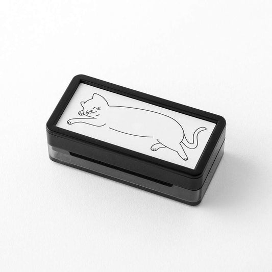 Midori Paintable Stamp Pre-Inked Half Size Cat