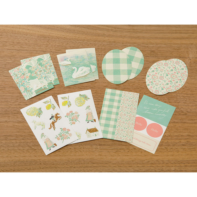 Midori Yuka Takamaru Decoration Stickers - Yellow Green