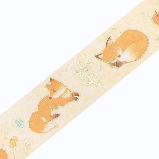 BGM Foil Stamping Masking Tape: Life - Leaves and Fox