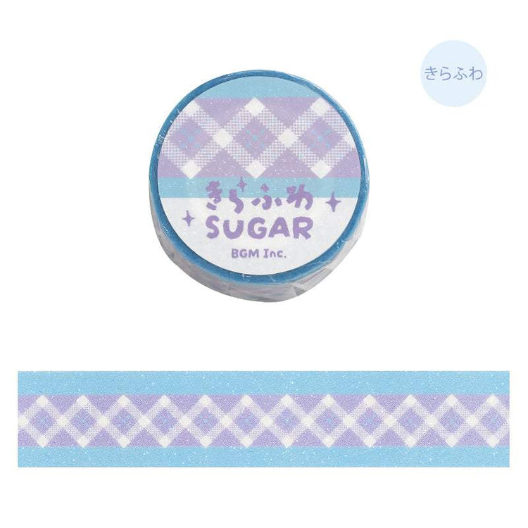BGM Kira Fuwa Sugar Masking Tape - Check Lavender
