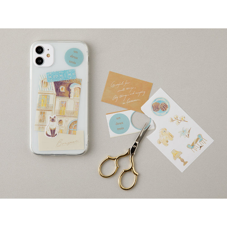 Midori Yuka Takamaru Decoration Stickers - Beige