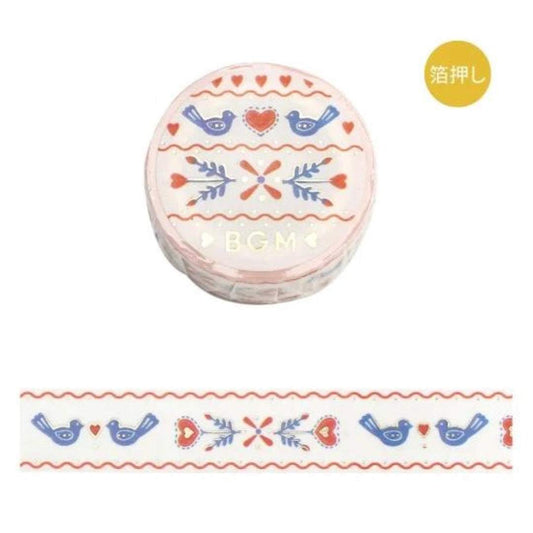 BGM Foil Stamping Masking Tape: Life - Vintage Embroidery