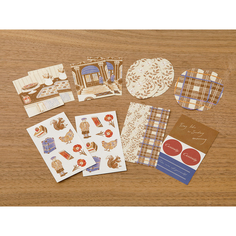 Midori Yuka Takamaru Decoration Stickers - Brown