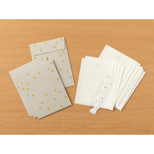 Midori Letter Paper & Envelopes with Stickers 949 Bichon Frise