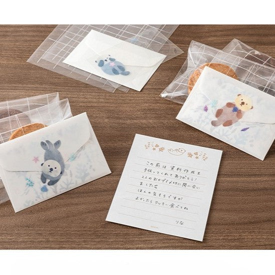 Midori Mini Letter Paper & Envelopes with Stickers 945 For You Sea Otter