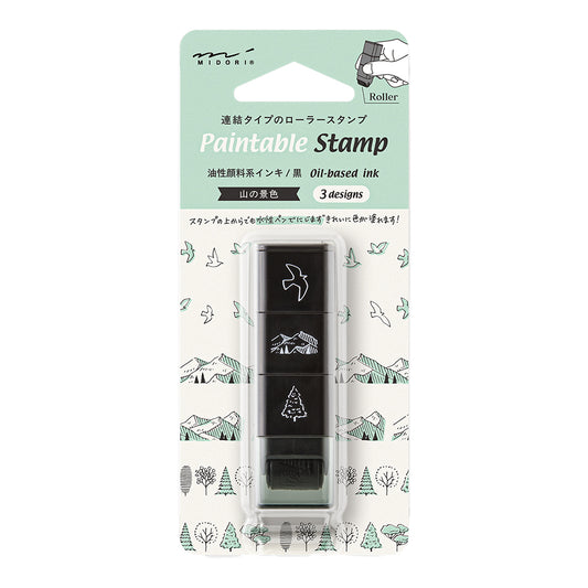 Midori Paintable Stamp Roller Mountain View, Midori, Stamp Roller, Midori Paintable Stamp Roller, WashiWednesday