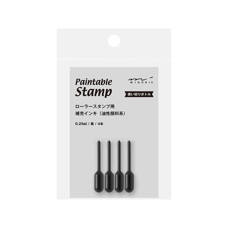 Midori Paintable Stamp Roller Refill Ink Black, Midori, Stamp Roller, Midori Paintable Stamp Roller Refill Ink, Ink Refill, Stamp Ink Refill, WashiWednesday