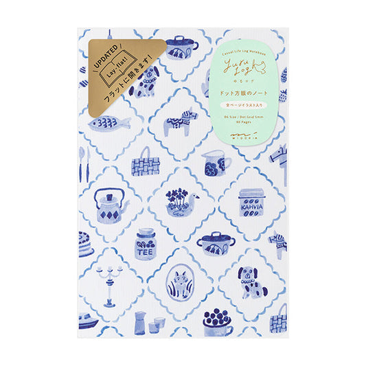 Midori Yuru Log Notebook B6 - Blue Nordic A