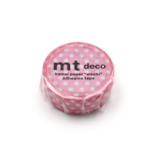 MT 1P Dot Washi Tape Aurora Pink – pink gradient dotted Japanese washi tape roll.