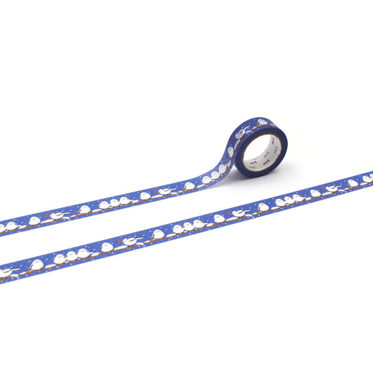MT EX Washi Tape - Long-Tailed Tit Winter