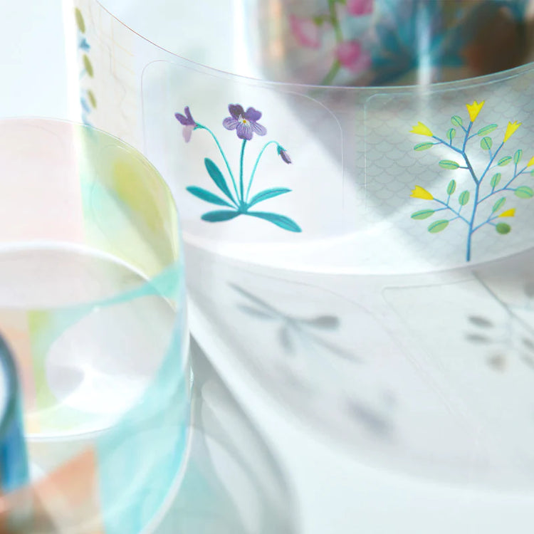 KITTA Soda Transparent Masking Tape (Sticker Type) - Wildflower