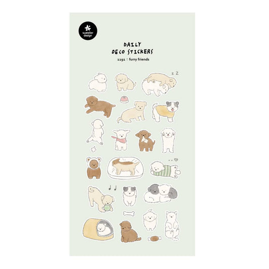 Suatelier Daily Deco Sticker - furry friends