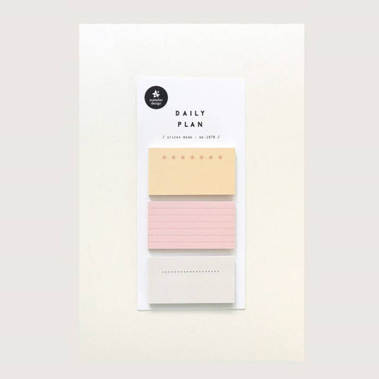 Suatelier Daily Plan .64 Sticky Notes – minimalist memo pad in soft tone, 55 × 30 mm, 40 sheets, for planners and desk notes.