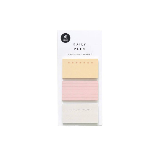 Suatelier Daily Plan .64 Sticky Notes – minimalist memo pad in soft tone, 55 × 30 mm, 40 sheets, for planners and desk notes.