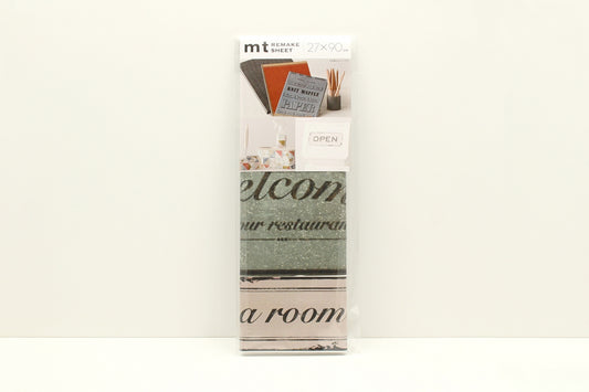 mt Remake Sheet - Vintage Sign Plate (MTCAR0030) | Washi Wednesday