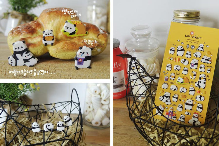 Suatelier Panda sticker (1004) | Washi Wednesday