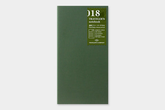 Traveler's Notebook Refill 018 (Regular Size) - Weekly Vertical Diary