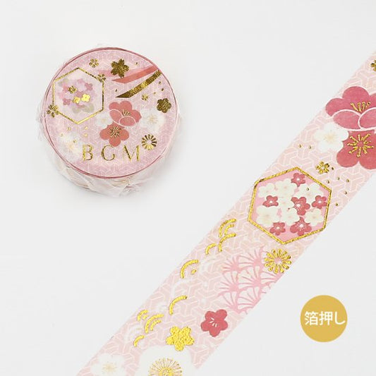 BGM Japanese Vermilion Plum Washi Tape